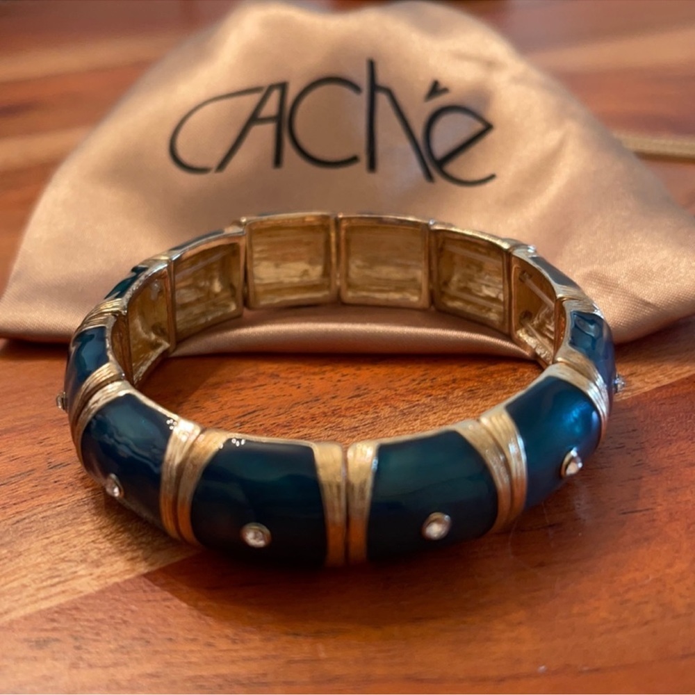 Cache Teal Stretch Bangle Bracelet - image 1
